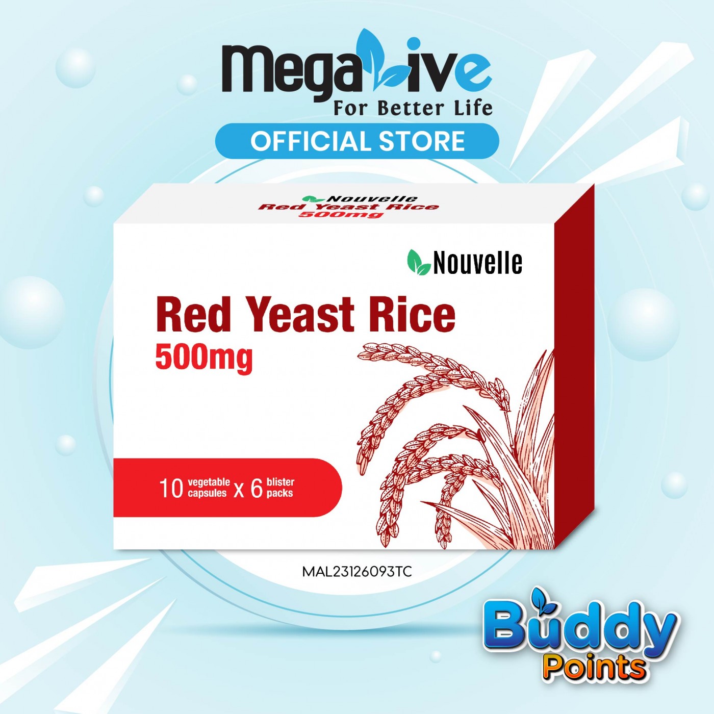 Nouvelle Red Yeast Rice Extract 500MG